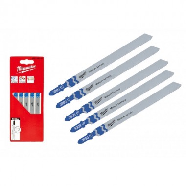 Полотна для лобзика T318A MILWAUKEE, 105мм/ крок зуба 1,0мм, (5шт), (універсальні) Полотна для лобзика T318A MILWAUKEE, 105мм/ крок зуба 1,0мм, (5шт), (універсальні)