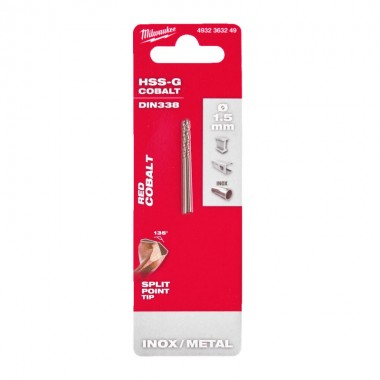 Сверло по металлу HSS-CO 1,5мм (2 шт) MILWAUKEE