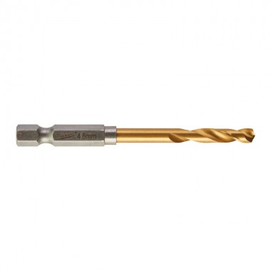 Свердло по металу Milwaukee RedHEX HSS-G TiN 4.8мм (1 шт)