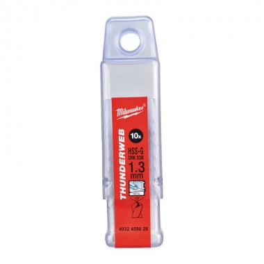 Свердло по металу THUNDERWEB HSS-G MILWAUKEE DIN338, O1,3х38мм (10шт), пластикова коробка