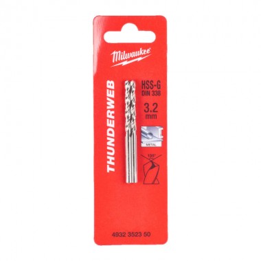 Свердло по металу THUNDERWEB HSS-G 3.2x65 (2 шт)