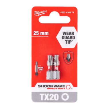 Насадка Milwaukee SHOCKWAVE TX20 25мм (2шт)