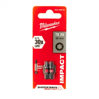Насадка Milwaukee SHOCKWAVE TX25 25мм (2шт)
