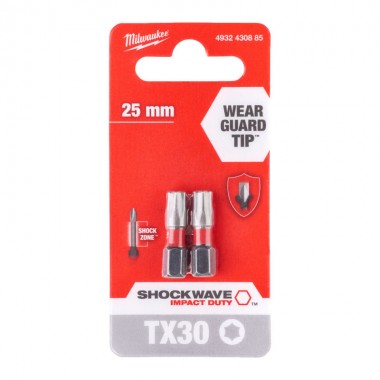 Насадка Milwaukee SHOCKWAVE TX30 25мм (2шт)