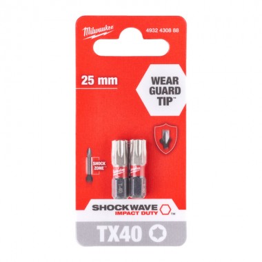 Насадка Milwaukee SHOCKWAVE TX40 25мм (2шт)