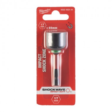 Торцева головка 1/4 дюйма, шестигранна, 17 мм Shockwave™, ударостійка Milwaukee 4932492444
