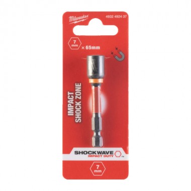 Торцева головка 1/4 дюйма, шестигранна, 7 мм Shockwave™, ударостійка Milwaukee 4932492437