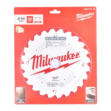Диск пиляльний PFTE MILWAUKEE, O216х30х2,4мм, 24 зуб. Диск пиляльний PFTE MILWAUKEE, O216х30х2,4мм, 24 зуб.