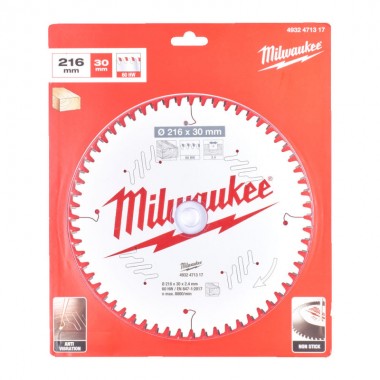 Диск пиляльний PFTE MILWAUKEE, O216/30мм, 48 зуб. Диск пиляльний PFTE MILWAUKEE, O216/30мм, 48 зуб.