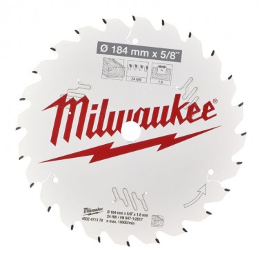 Диск пиляльний PFTE MILWAUKEE, O184х5/8 Диск пиляльний PFTE MILWAUKEE, O184х5/8