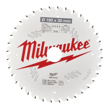 Диск пиляльний PFTE THIN KERF MILWAUKEE, O190х30х1,6мм, 36 зуб. Диск пиляльний PFTE THIN KERF MILWAUKEE, O190х30х1,6мм, 36 зуб.