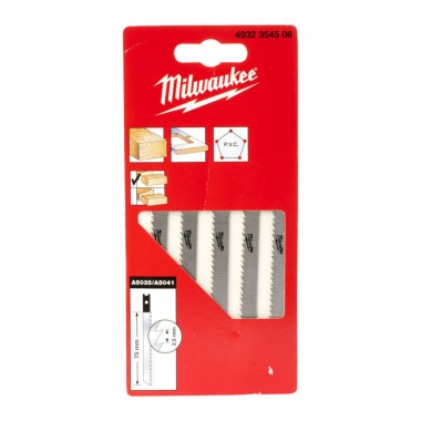 Полотна для лобзика (75 мм, шаг 2.5 мм, 5 шт.) Milwaukee USh (5 шт)