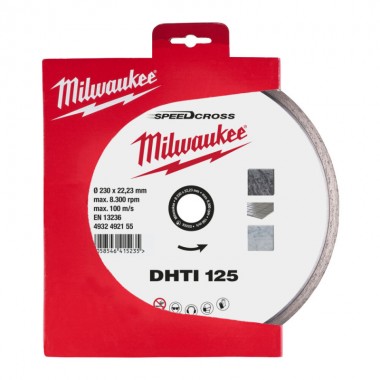 Диск алмазний SPEEDCROSS DHTI 125 мм для керамічної плитки (чистий різ) MILWAUKEE