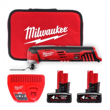 Акумуляторний мультиінструмент MILWAUKEE C12 MT-402B (Li-Ion 4 ач) 4933441705 (+ заряд.пристрій, 2 акум., адаптер, шліфувальна д