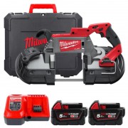 Стрічкова пила MILWAUKEE M18 FUEL CBS125-502C по металу 4933448195 (+ заряд.пристрій, 2 акум., полот