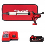 Пістолет для герметиків акумуляторний MILWAUKEE C18 PCG/600T-201B 600 мл 4933441808 (+1 акумулятор, зарядний пристрій, пластиков