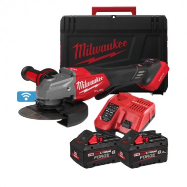 Шлифмашина угловая - болгарка аккумуляторная бесщёточная MILWAUKEE, M18 FHSAGO125VXPDB2-802X, Ø125мм Шлифмашина угловая - болгарка аккумуляторная бесщёточная MILWAUKEE, M18 FHSAGO125VXPDB2-802X, Ø125мм