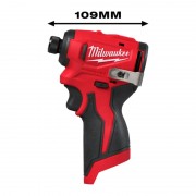Гвинтокрут акумуляторний 1/4'' HEX MILWAUKEE M12 BLIDRC-202C (124Нм) (+ заряд.пристрій, 2 акум., HD кейс)