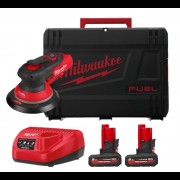 Шлифмашина эксцентриковая аккумуляторная бесщеточная MILWAUKEE M12 FROS2.5-502X Ø150мм (ЗУ+2ак.Х5Ач)