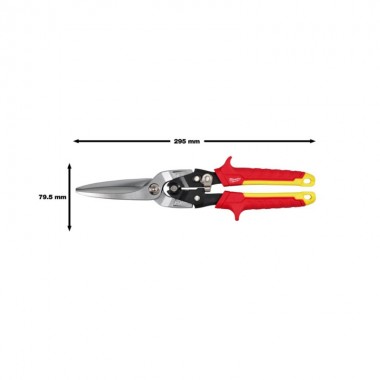 Ножиці по металу подовжені MILWAUKEE (прямий різ)