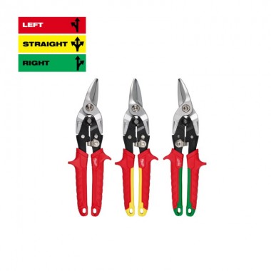 Набор ножниц по металлу MILWAUKEE, (3шт) (прямой / правый / левый рез) Набор ножниц по металлу MILWAUKEE, (3шт) (прямой / правый / левый рез)