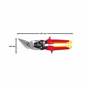 Ножницы по металлу офсетные (45°) MILWAUKEE (прямой рез)