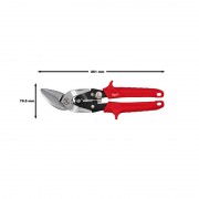 Ножницы по металлу офсетные (45°) MILWAUKEE (левый рез)