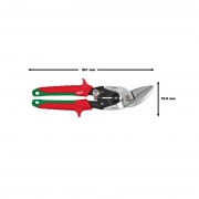 Ножницы по металлу офсетные (45°) MILWAUKEE (правий рез)