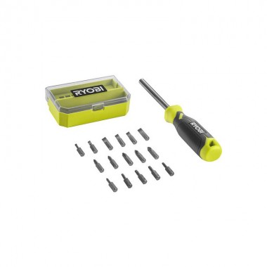 Набор бит с ручкой-отвертокой RYOBI RHSDM1701 (17 предметов)