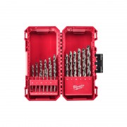 Набір свердел по металу PACKOUT THUNDERWEB HSS-G MILWAUKEE, (19шт), пластиковий кейс