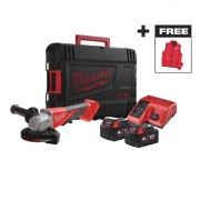 Шліфмашина кутова - болгарка акумуляторна безщіткова MILWAUKEE M18 BLSAG125XPD-402X діаметр 125мм ( + жилетка, HD кейс)