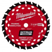 Диск пильный по дереву с гвоздями Nitrus MILWAUKEE, Ø190х30х1,6мм, 24 зуб.