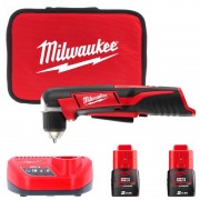 Дрель угловая аккумуляторная MILWAUKEE C12 RAD-202В (12Нм)(ЗУ+2акк.Х2Ач+сумка)