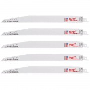 Полотно для шабельних пил WRECKER MILWAUKEE, 300х3,6/2,3мм, (5шт), (метал, деревина з цвяхами)