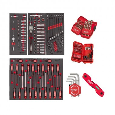 Набір інструментів для візка 170 пр.(Ложементи) MILWAUKEE