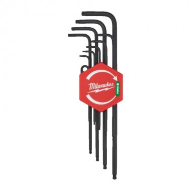 Набор ключей Г-образных TORX MILWAUKEE, (T8/T9/T10/T15/T20/T25/T27/T30/T40) (9шт)
