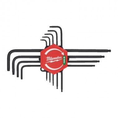 Набор ключей Г-образных TORX MILWAUKEE, (T8/T9/T10/T15/T20/T25/T27/T30/T40) (9шт)