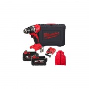 Дрель-шуруповёрт аккумуляторная бесщёточная ударная MILWAUKEE M18 BLPDRCMC-402C (60Нм) + ЖИЛЕТКА
