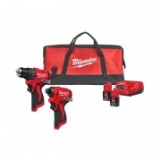 Набор из 2 инструментов аккумуляторных бесщеточных M12 BLPP2D-202B(BLDDRC.BLIDRC.ЗУ+2акк.Х2Ач+сумка)