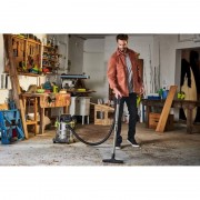 Пилосос акумуляторний будівельний RYOBI R18WDV-0 ONE+ (+ Всмоктуючий шланг, ручка, телескопічна штанга, насадка для підлоги, щіл