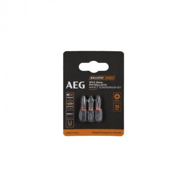 Бита ударная AEG AAK253PH1,  PH1, 25мм (3шт)