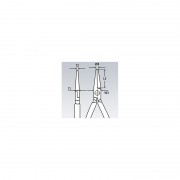 Плоские круглогубцы с режущими кромками фосфатированные, черного цвета 200 мм Knipex 26 12 200