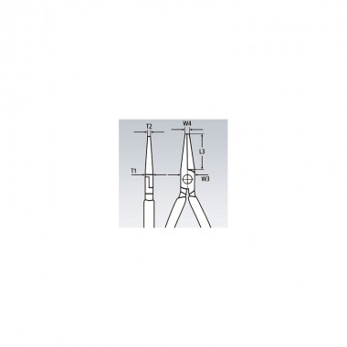 Плоскі круглогубці з ріжучими кромками фосфатовані, чорного кольору 200 мм. Knipex 26 12 200