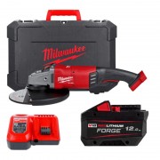 Шлифмашина угловая - болгарка аккумуляторная бесщёточная MILWAUKEE Ø230мм M18 FLAG230XPDB-121C FORGE