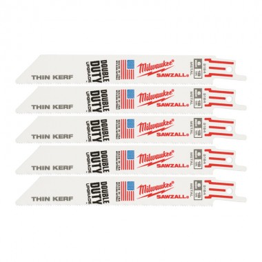 Полотно для шабельних пил THIN KERF MILWAUKEE, 150х1,4мм, (5шт), (метал)