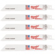 Полотно для шабельних пил THIN KERF MILWAUKEE, 150х3,1/2,1мм, (5шт), (універсальне)