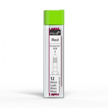 Жала графитовые запасные Pica 7031/SB для PICA Fine Dry 0,9мм, красные (12шт)
