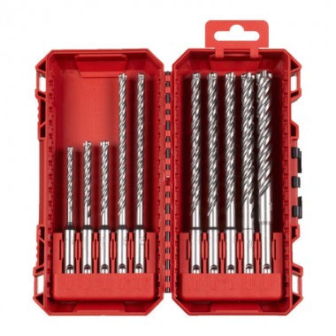 Набір бурів SDS-PLUS MX4 MILWAUKEE Set 3, (10шт), пластиковий кейс