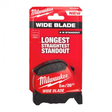 Рулетка WIDE BLADE MILWAUKEE (Gen2), 8м/26фт (35мм) Рулетка WIDE BLADE MILWAUKEE (Gen2), 8м/26фт (35мм)