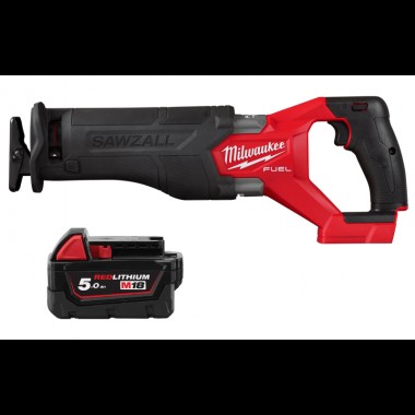 Пила шабельна акумуляторна безщіткова MILWAUKEE M18 FSZ-0 (каркас) + M18 B5 подарунок